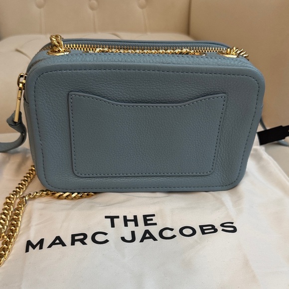 Marc Jacobs Stone Blue Crossbody Bag with Gold Chain - The Snapshot - Picture 3 of 7